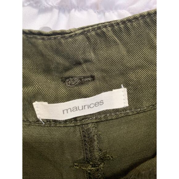 Maurices Olive High-Waist Belted Utility Pants – Size 8 NWT - Picture 3 of 4